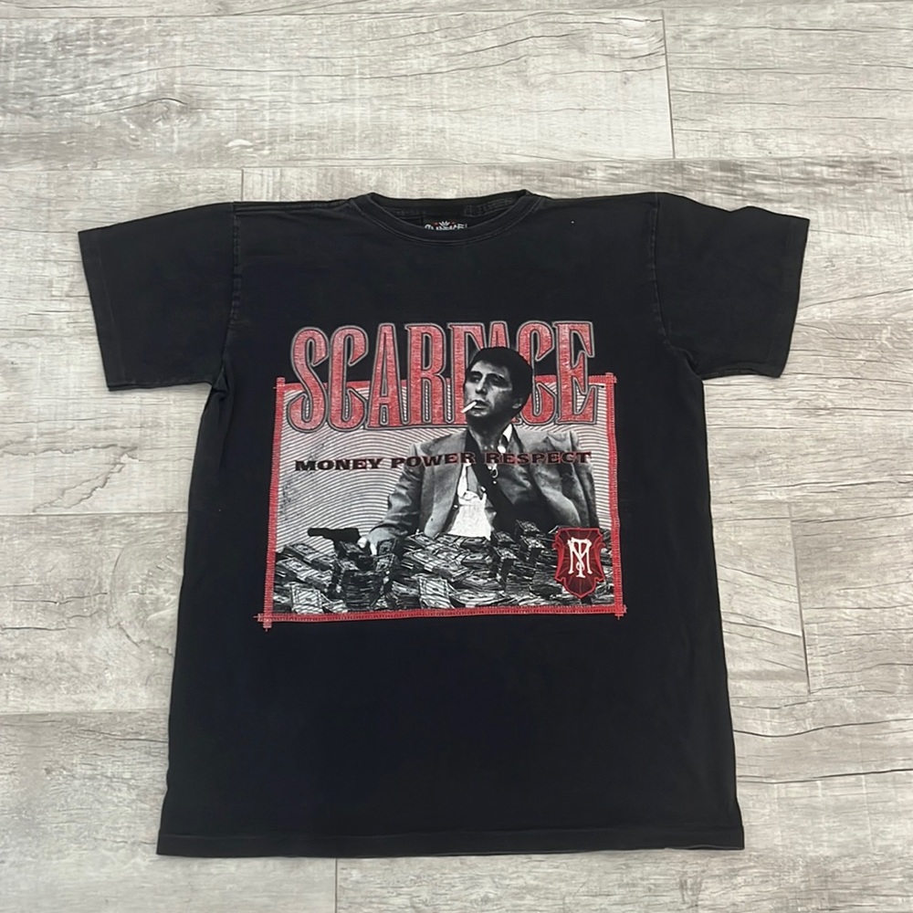 Vintage Scarface‎ Money Power Respect Tshirt Size Medium Black